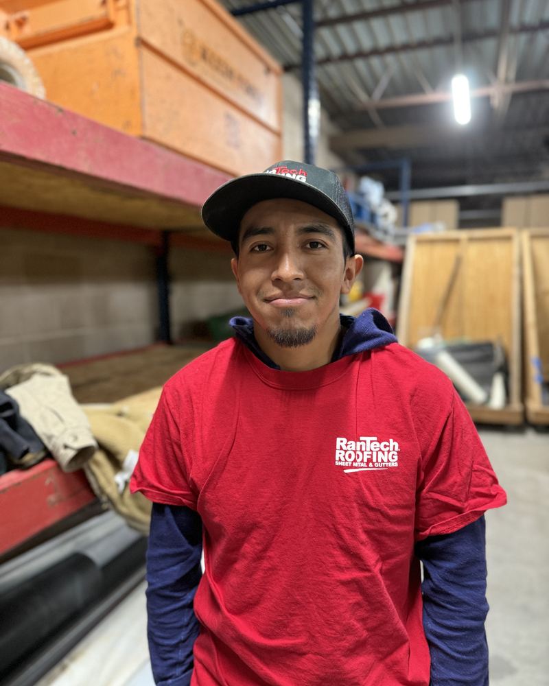 RainTech crew member in the warehouse